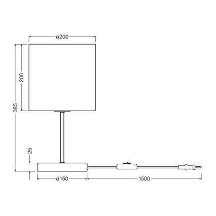 Ledvance - Настолна лампа DECOR CARDBOARD 1xE27/15W/230V Ø 20 см