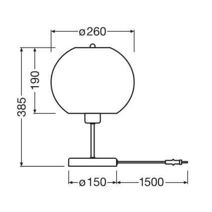 Ledvance - Настолна лампа DECOR CARDBOARD 1xE27/15W/230V Ø 26 см