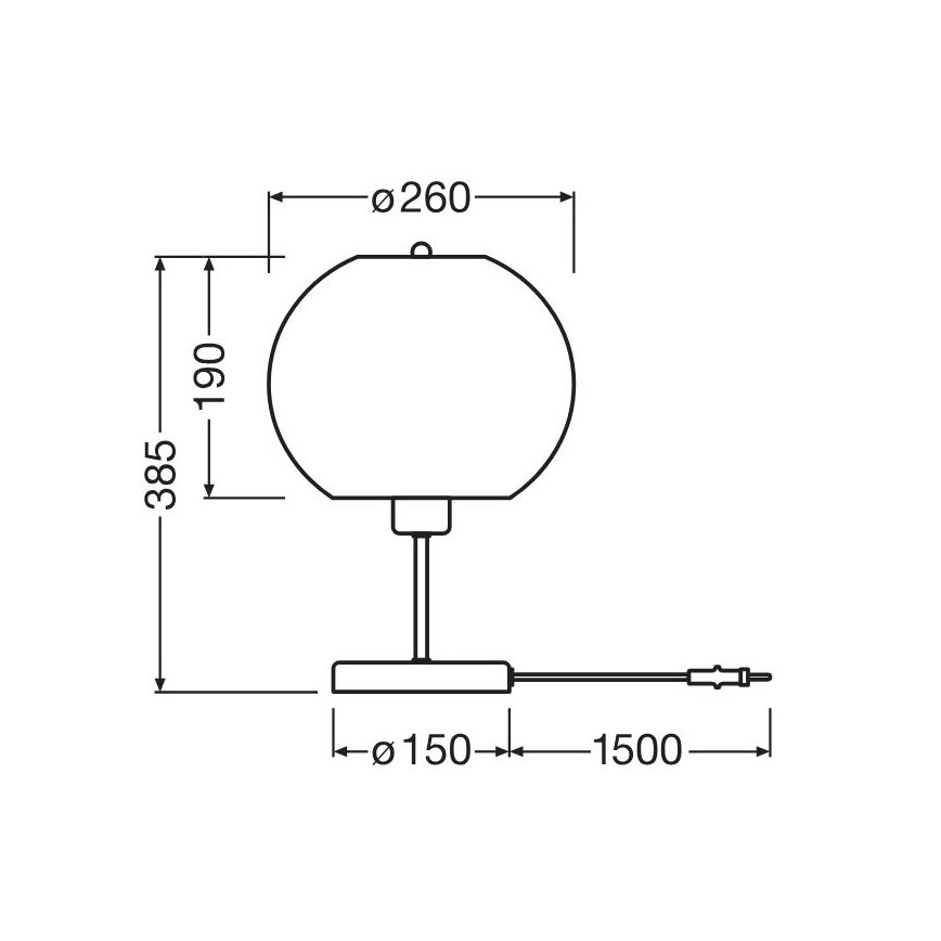 Ledvance - Настолна лампа DECOR CARDBOARD 1xE27/15W/230V Ø 26 см