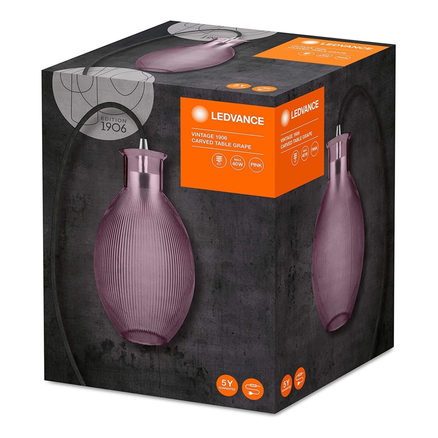 Ledvance - Настолна лампа GRAPE 1xE27/40W/230V розова