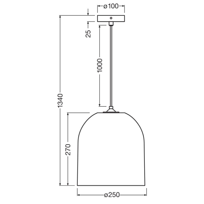 Ledvance - Пендел DECOR CARDBOARD 1xE27/15W/230V Ø 25 см