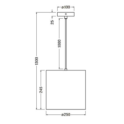 Ledvance - Пендел DECOR CARDBOARD 1xE27/15W/230V Ø 25 см