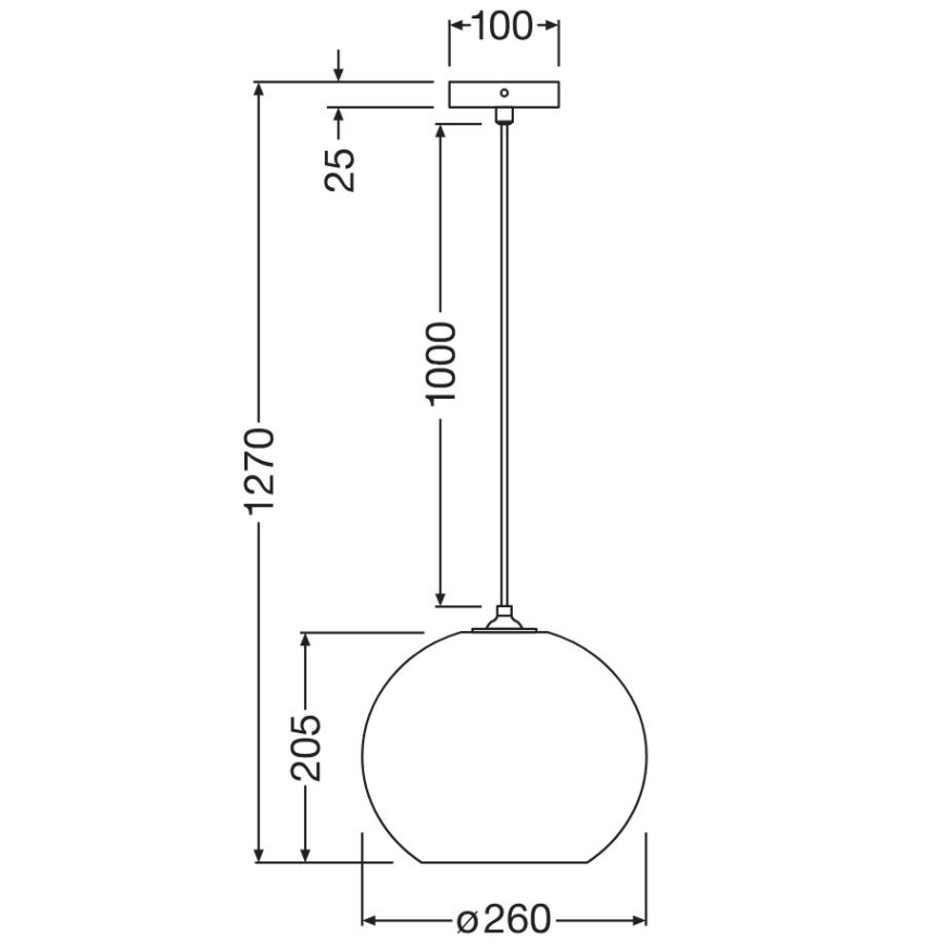 Ledvance - Пендел DECOR CARDBOARD 1xE27/15W/230V Ø 26 см
