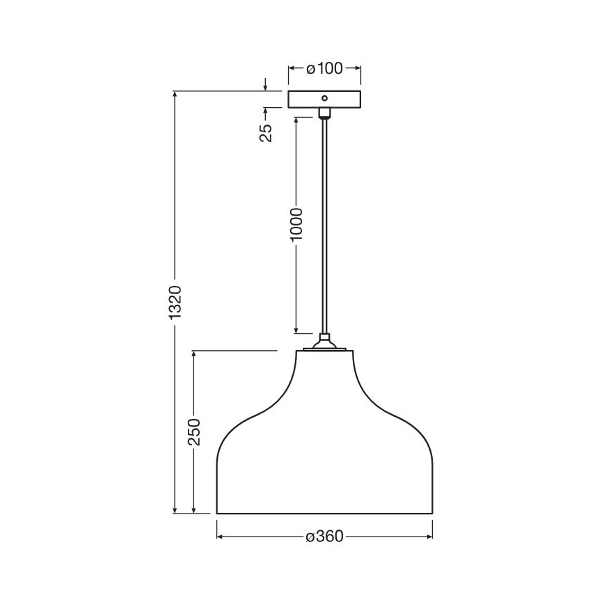 Ledvance - Пендел DECOR CARDBOARD 1xE27/15W/230V Ø 36 см