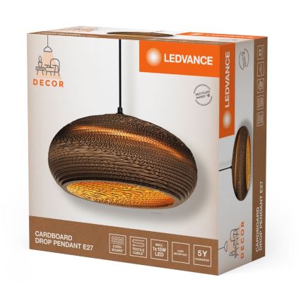 Ledvance - Пендел DECOR CARDBOARD 1xE27/15W/230V Ø 40 см