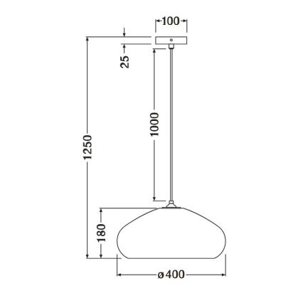 Ledvance - Пендел DECOR CARDBOARD 1xE27/15W/230V Ø 40 см