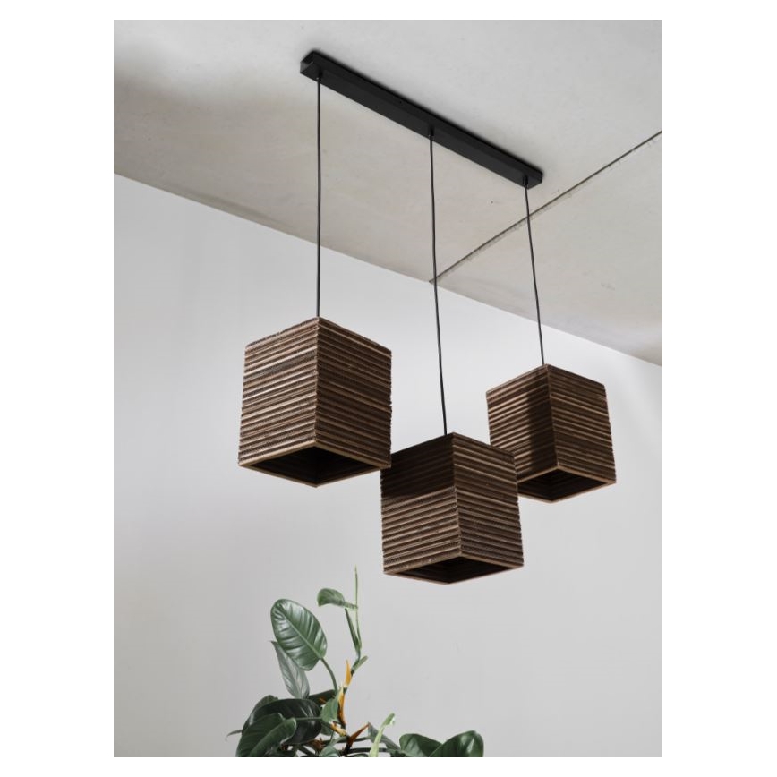 Ledvance - Пендел DECOR CARDBOARD 3xE27/15W/230V