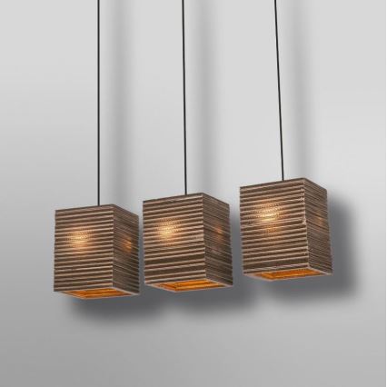 Ledvance - Пендел DECOR CARDBOARD 3xE27/15W/230V