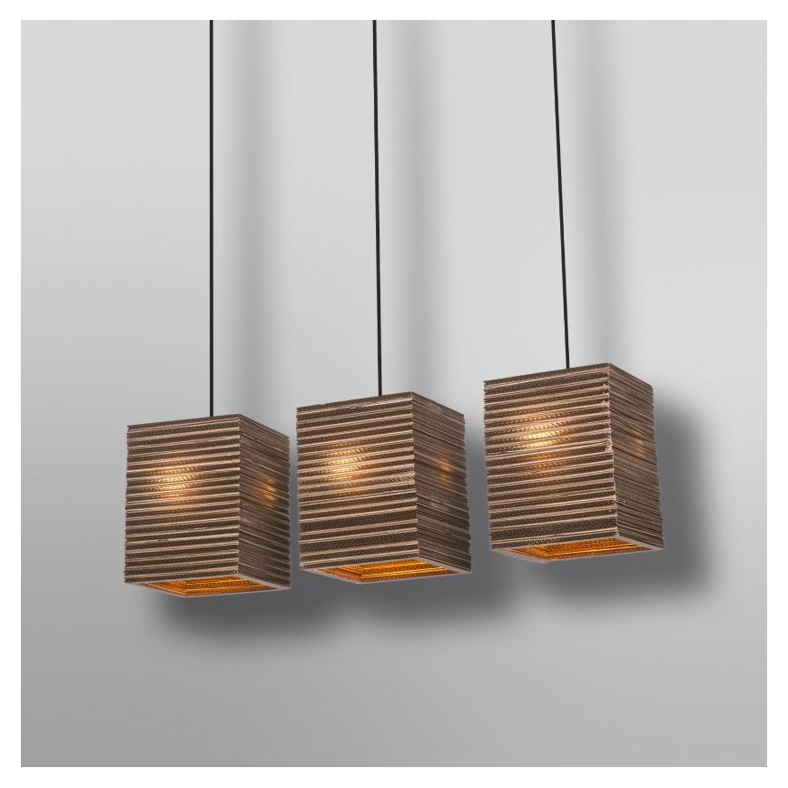 Ledvance - Пендел DECOR CARDBOARD 3xE27/15W/230V