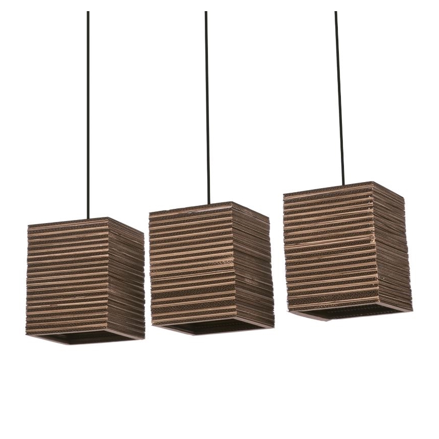 Ledvance - Пендел DECOR CARDBOARD 3xE27/15W/230V