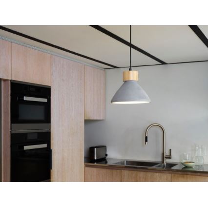 Ledvance - Пендел DECOR CONCRETE 1xE27/15W/230V Ø 22 см бетон сив