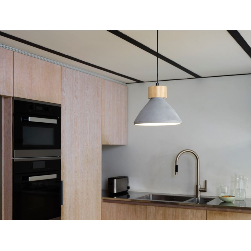 Ledvance - Пендел DECOR CONCRETE 1xE27/15W/230V Ø 22 см бетон сив