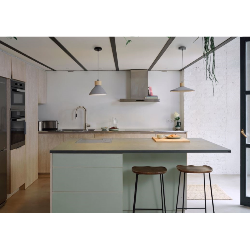 Ledvance - Пендел DECOR CONCRETE 1xE27/15W/230V Ø 22 см бетон сив