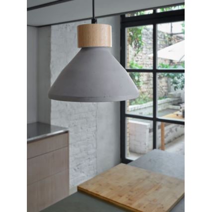 Ledvance - Пендел DECOR CONCRETE 1xE27/15W/230V Ø 22 см бетон сив
