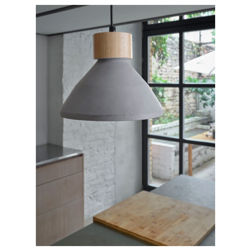 Ledvance - Пендел DECOR CONCRETE 1xE27/15W/230V Ø 22 см бетон сив