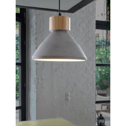 Ledvance - Пендел DECOR CONCRETE 1xE27/15W/230V Ø 22 см бетон сив