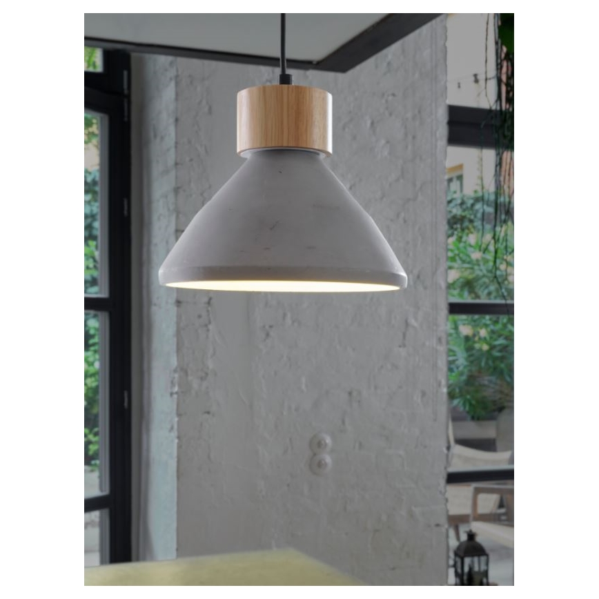 Ledvance - Пендел DECOR CONCRETE 1xE27/15W/230V Ø 22 см бетон сив