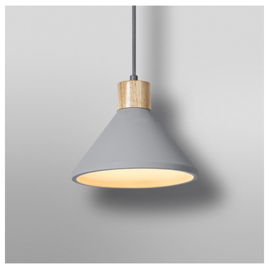Ledvance - Пендел DECOR CONCRETE 1xE27/15W/230V Ø 22 см бетон сив