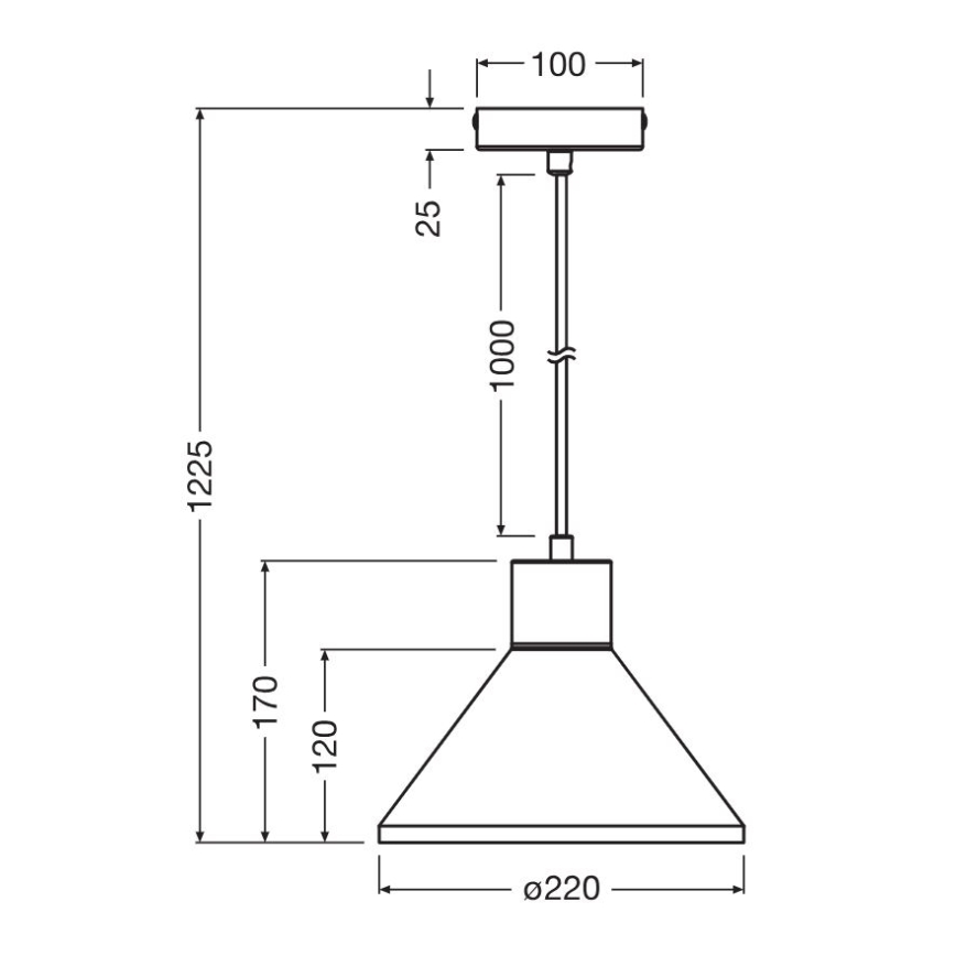 Ledvance - Пендел DECOR CONCRETE 1xE27/15W/230V Ø 22 см бетон сив