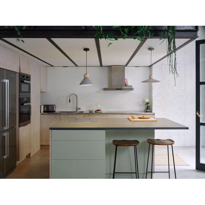 Ledvance - Пендел DECOR CONCRETE 1xE27/15W/230V Ø 32 см бетон сив