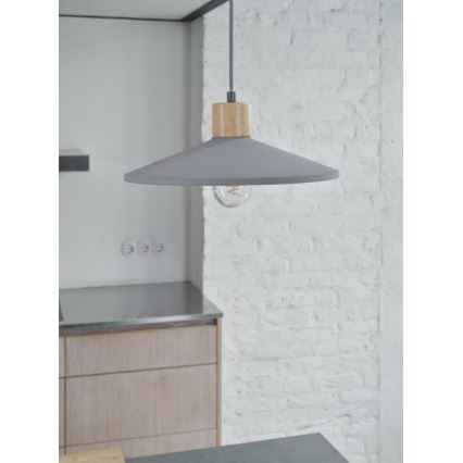 Ledvance - Пендел DECOR CONCRETE 1xE27/15W/230V Ø 32 см бетон сив