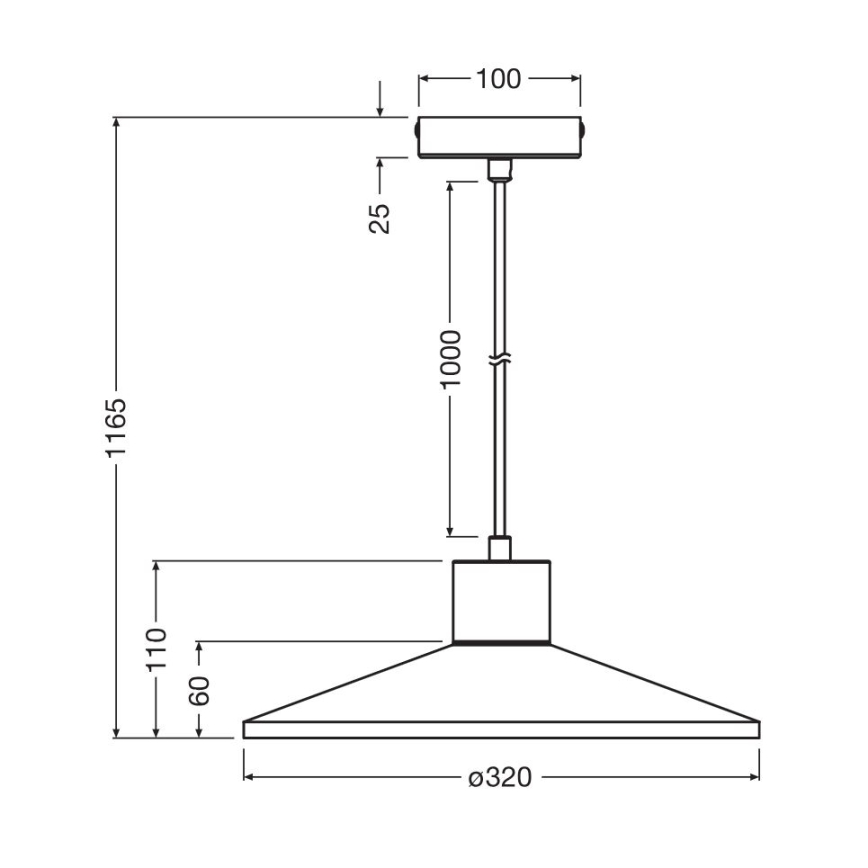 Ledvance - Пендел DECOR CONCRETE 1xE27/15W/230V Ø 32 см бетон сив