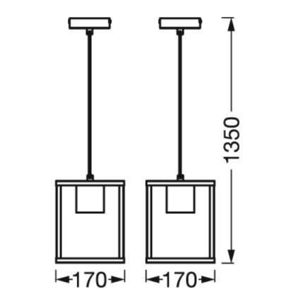 Ledvance - Пендел DECOR NAIROBI 1xE27/15W/230V каучуков фикус