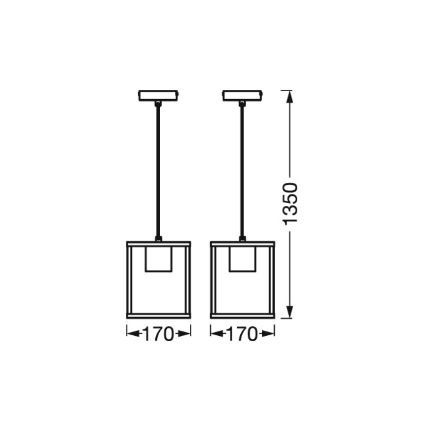 Ledvance - Пендел DECOR NAIROBI 1xE27/15W/230V каучуков фикус