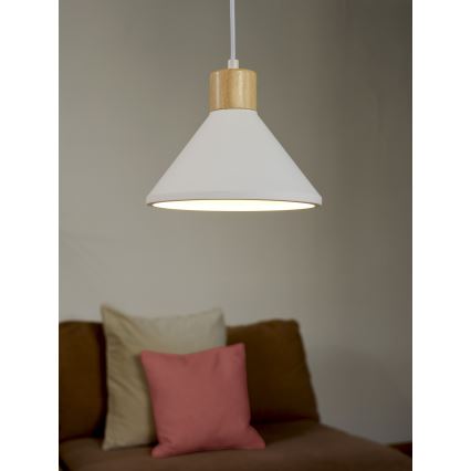 Ledvance - Пендел DECOR PLASTER 1xE27/25W/230V Ø 22 см гипс бял
