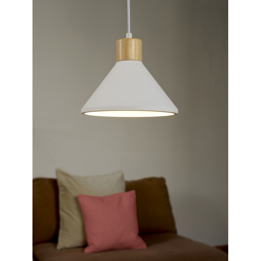 Ledvance - Пендел DECOR PLASTER 1xE27/25W/230V Ø 22 см гипс бял