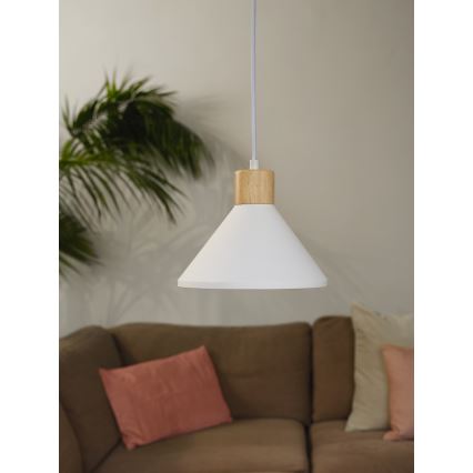 Ledvance - Пендел DECOR PLASTER 1xE27/25W/230V Ø 22 см гипс бял