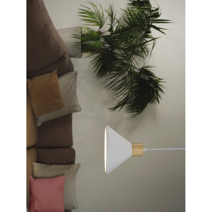 Ledvance - Пендел DECOR PLASTER 1xE27/25W/230V Ø 22 см гипс бял