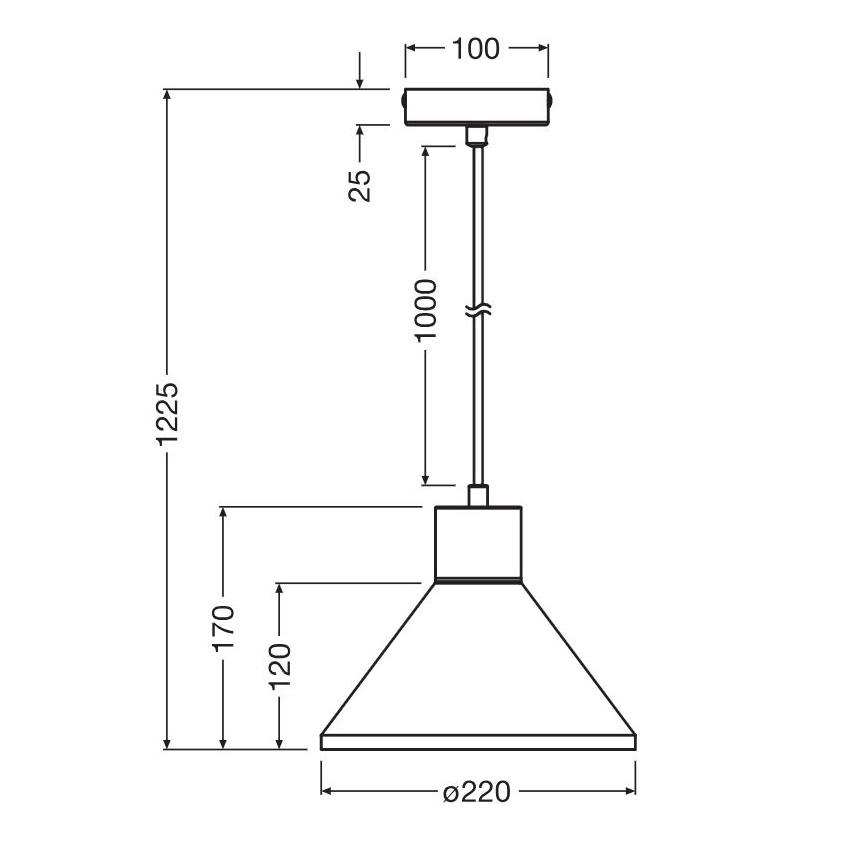 Ledvance - Пендел DECOR PLASTER 1xE27/25W/230V Ø 22 см гипс бял