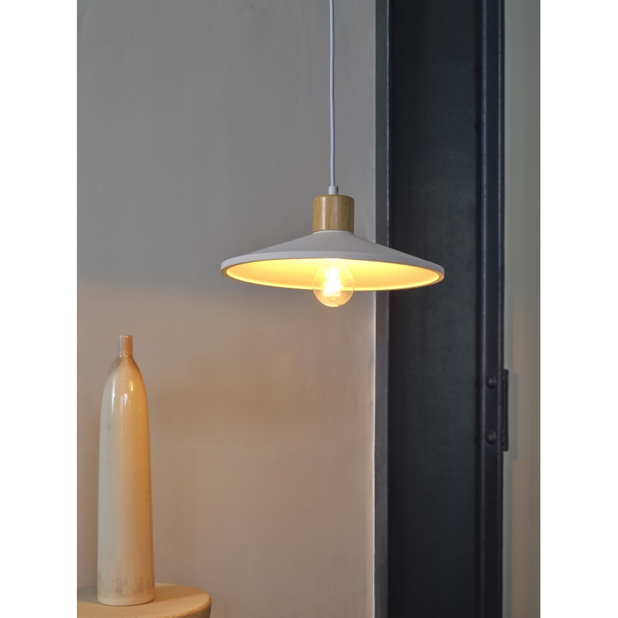 Ledvance - Пендел DECOR PLASTER 1xE27/25W/230V Ø 32 см гипс бял