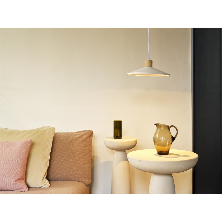 Ledvance - Пендел DECOR PLASTER 1xE27/25W/230V Ø 32 см гипс бял