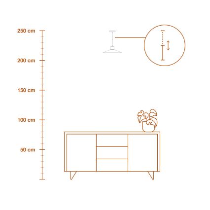 Ledvance - Пендел DECOR PLASTER 1xE27/25W/230V Ø 32 см гипс бял