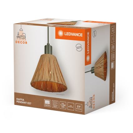 Ledvance - Пендел DECOR RAFFIA 1xE27/15W/230V