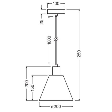 Ledvance - Пендел DECOR RAFFIA 1xE27/15W/230V