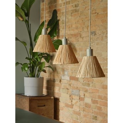 Ledvance - Пендел DECOR RAFFIA 3xE27/15W/230V влакна от рафия