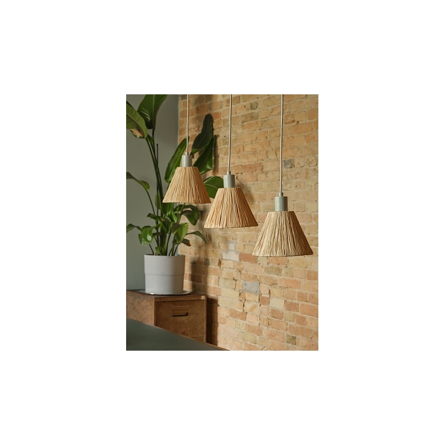 Ledvance - Пендел DECOR RAFFIA 3xE27/15W/230V влакна от рафия