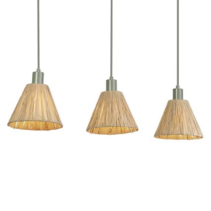 Ledvance - Пендел DECOR RAFFIA 3xE27/15W/230V влакна от рафия