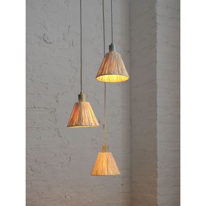 Ledvance - Пендел DECOR RAFFIA 3xE27/15W/230V влакна от рафия