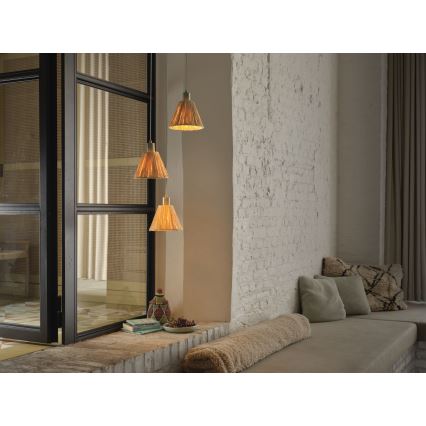 Ledvance - Пендел DECOR RAFFIA 3xE27/15W/230V влакна от рафия