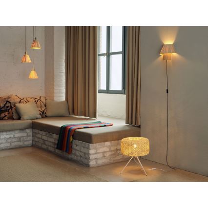 Ledvance - Пендел DECOR RAFFIA 3xE27/15W/230V влакна от рафия