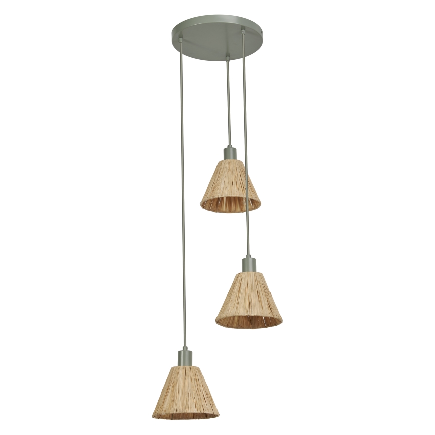 Ledvance - Пендел DECOR RAFFIA 3xE27/15W/230V влакна от рафия