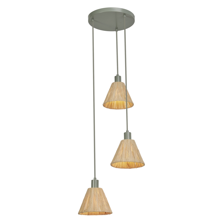 Ledvance - Пендел DECOR RAFFIA 3xE27/15W/230V влакна от рафия