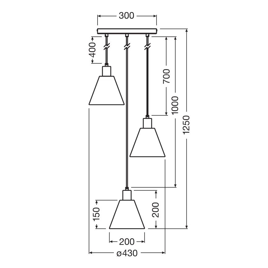 Ledvance - Пендел DECOR RAFFIA 3xE27/15W/230V влакна от рафия