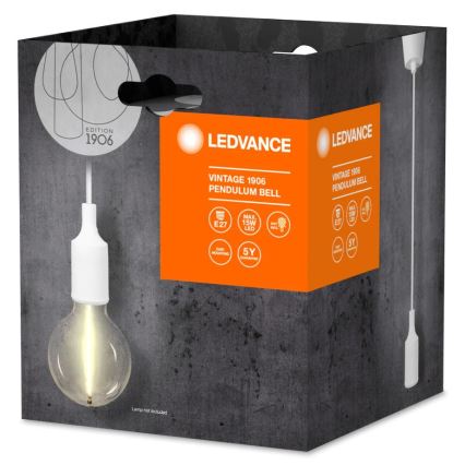 Ledvance - Пендел PENDULUM BELL 1xE27/15W/230V бял