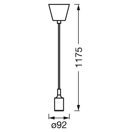 Ledvance - Пендел PENDULUM BELL 1xE27/15W/230V бял