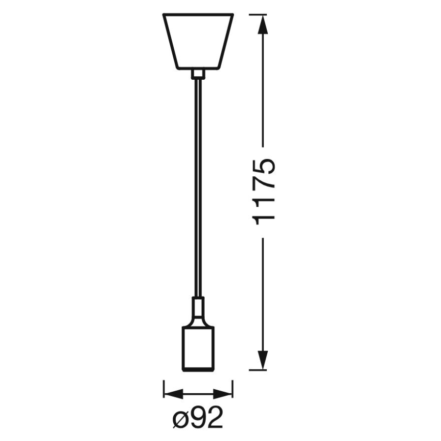 Ledvance - Пендел PENDULUM BELL 1xE27/15W/230V черен